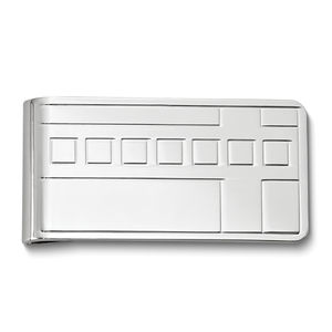 Gentleman's Gifts Silver-tone Deco Pattern Men's Gifts Money Clip